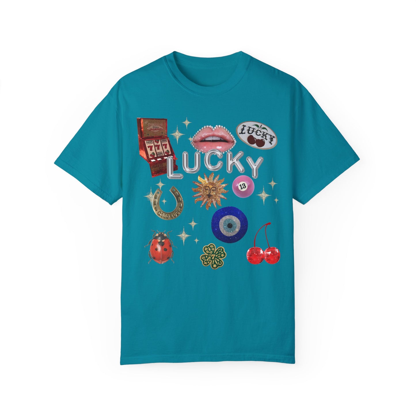 Lucky Symbols Collage Tee
