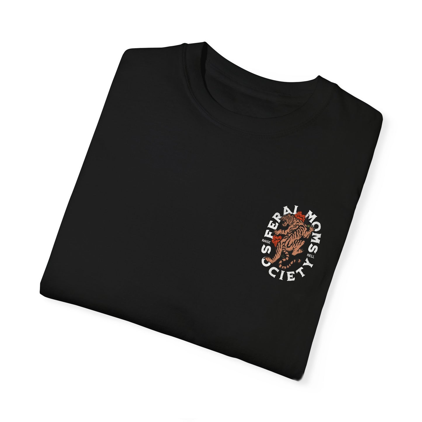 Feral Mom's Shirt, feminist girl power tee, aesthetic grunge moto tshirt, comfort colors tee, trendy mom, Vintage tiger