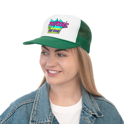 Pontoons & High Noons, Trendy Woman's Trucker Hat, Boating hat , Retro Summer Cap, Lake Hat ,River Hat