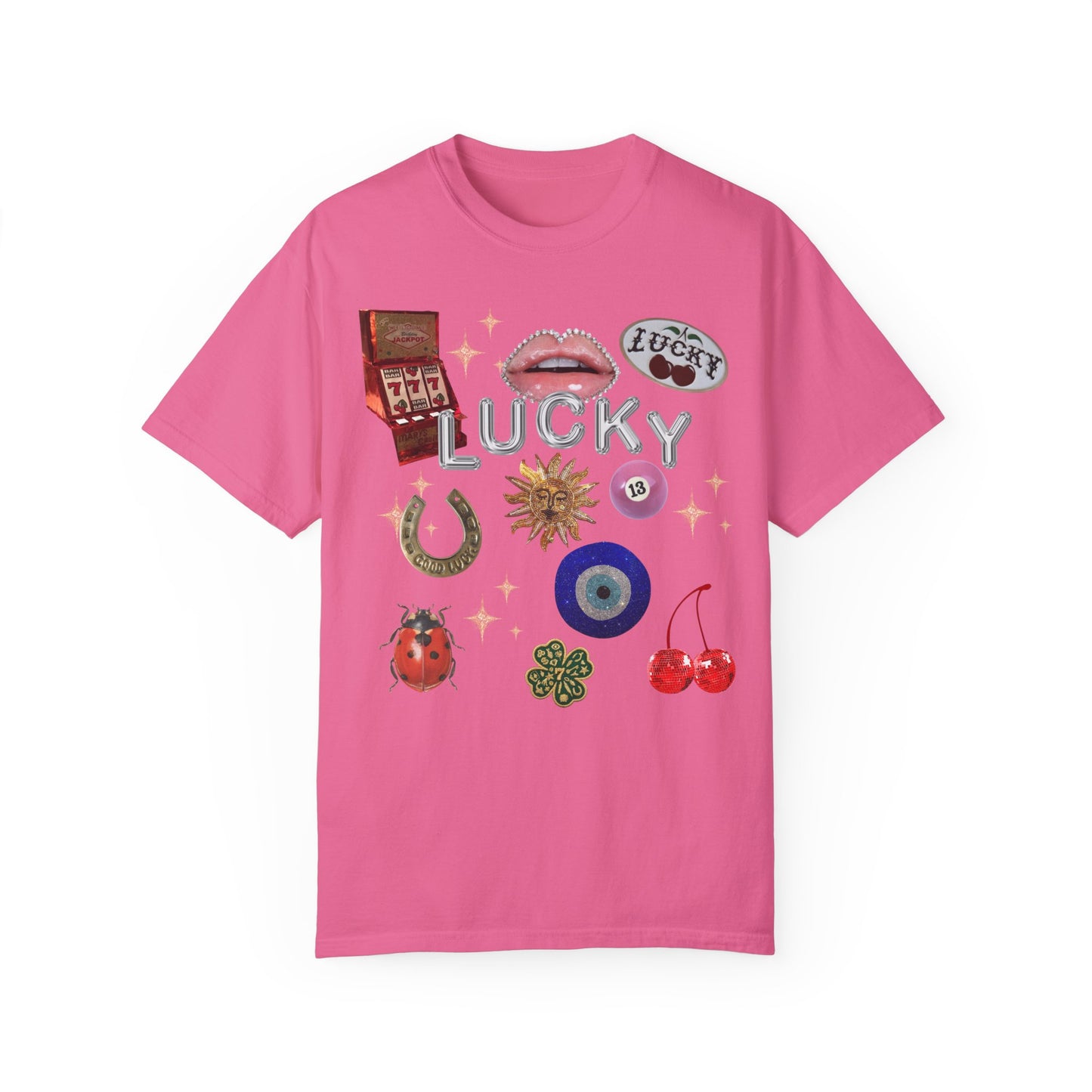 Lucky Symbols Collage Tee