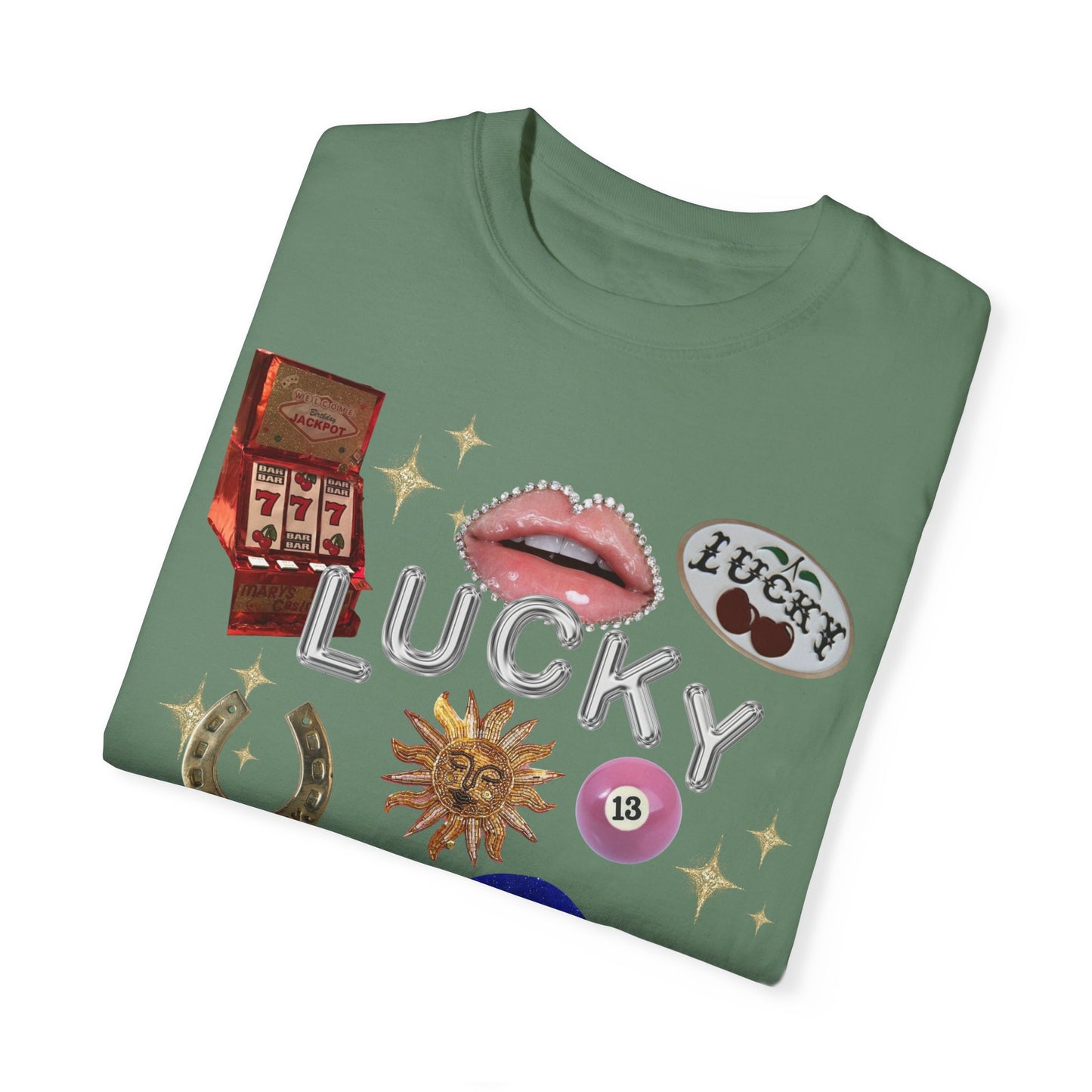 Lucky Symbols Collage Tee