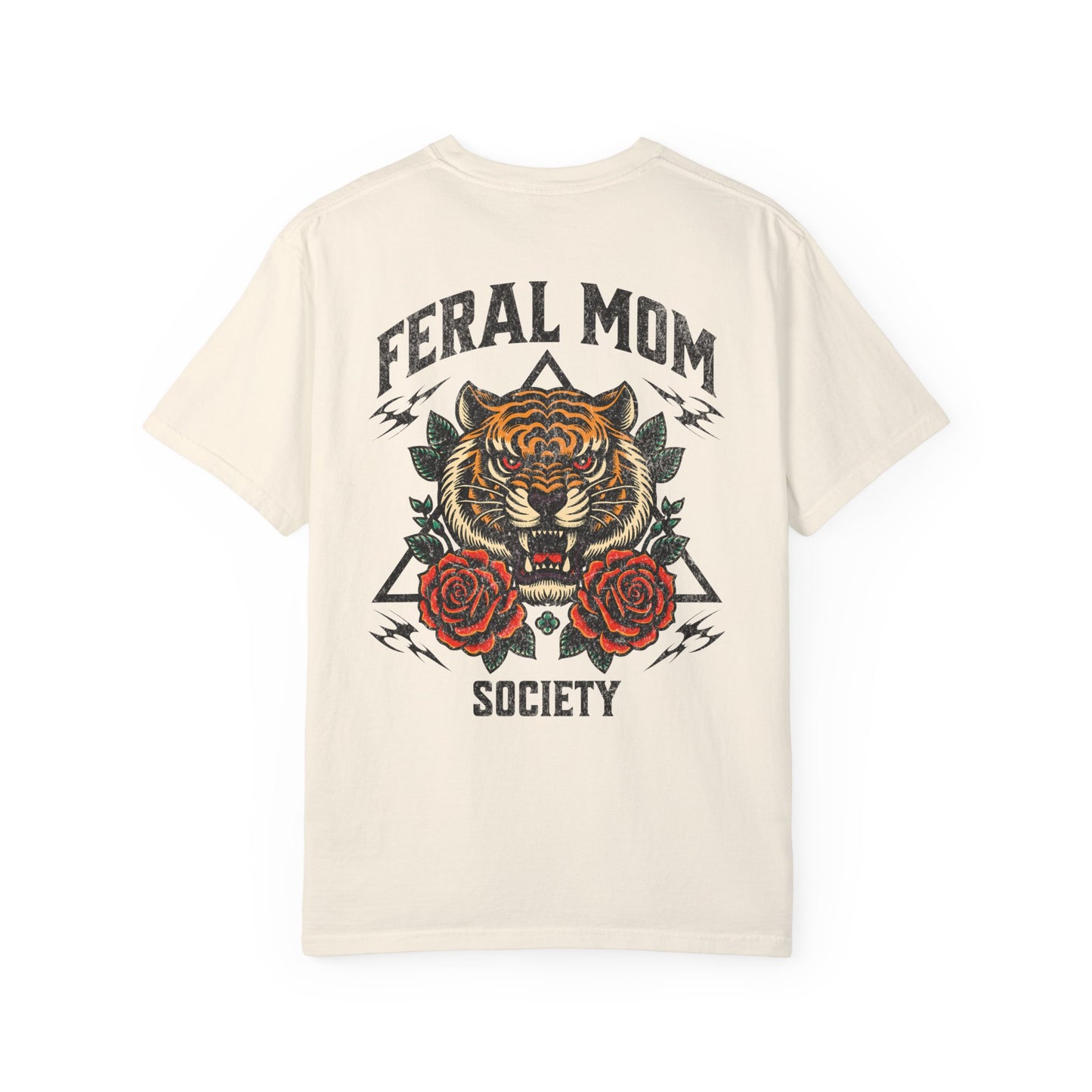 Feral Mom Society Shirt, Distressed Tiger Tee, Trendy Mom Shirt