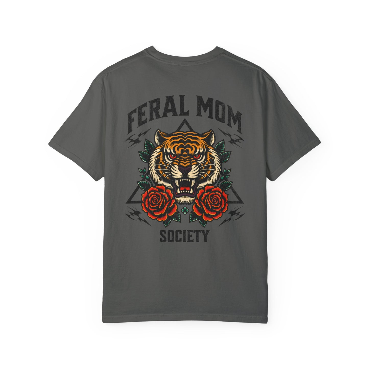 Feral Mom Society Shirt, Distressed Tiger Tee, Trendy Mom Shirt