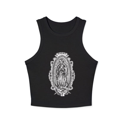 Virgin Mary Tank Top - Vintage Chicano Art Shirt - Nuestra Señora Graphic Tee - Lowrider Aesthetic Tank - Retro Catholic Apparel