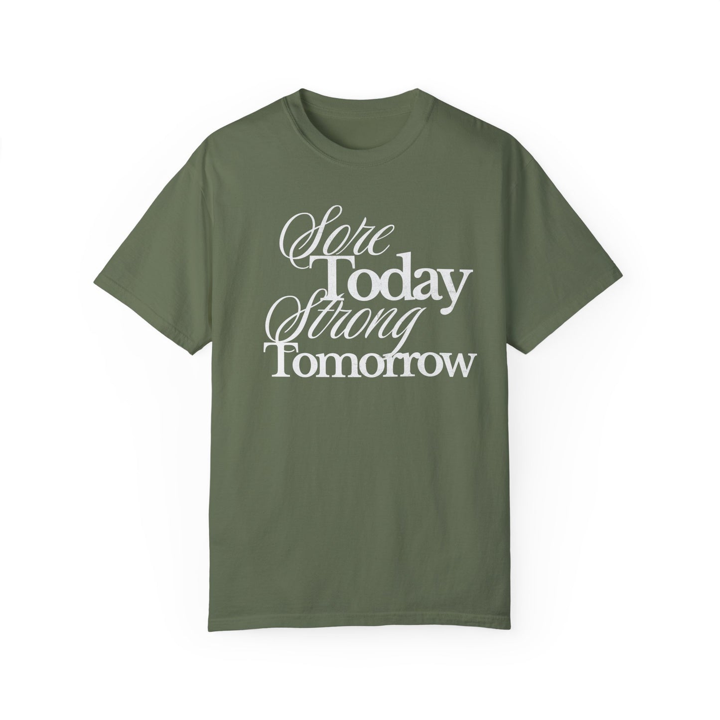 Sore Today Strong Tomorrow Gym Shirt, Weightlifting Tee, Trendy Oversized Workout Top, Comfort Colors Tee, Lift Heavy
