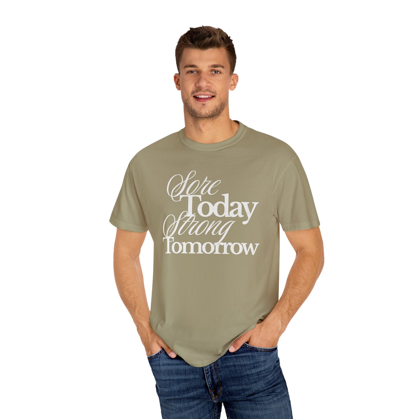 Sore Today Strong Tomorrow Gym Shirt, Weightlifting Tee, Trendy Oversized Workout Top, Comfort Colors Tee, Lift Heavy