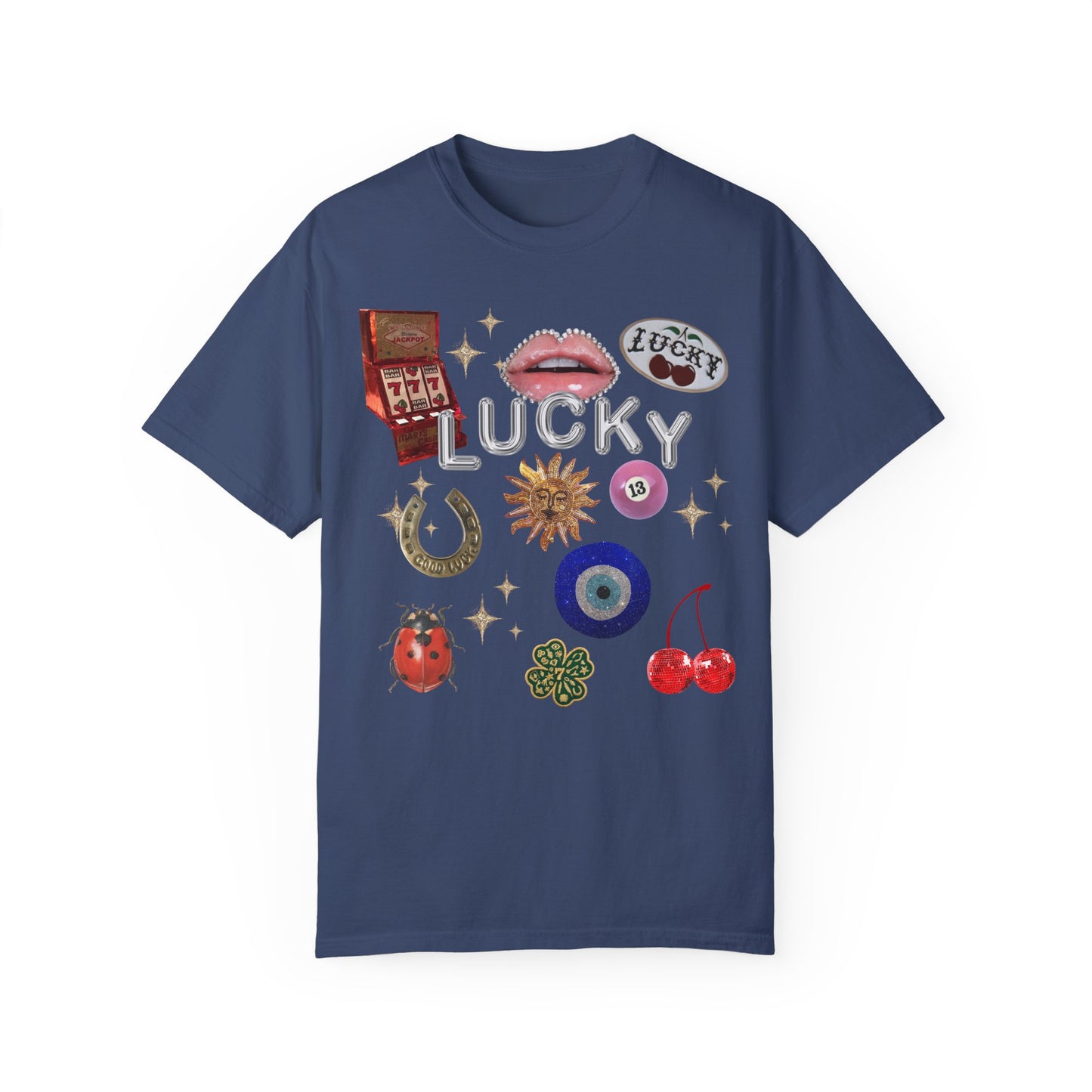 Lucky Symbols Collage Tee