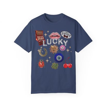 Lucky Symbols Collage Tee