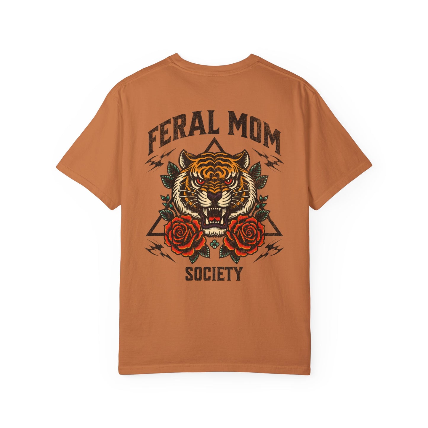 Feral Mom Society Shirt, Distressed Tiger Tee, Trendy Mom Shirt