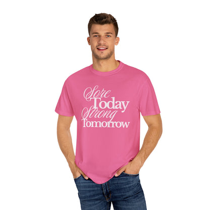 Sore Today Strong Tomorrow Gym Shirt, Weightlifting Tee, Trendy Oversized Workout Top, Comfort Colors Tee, Lift Heavy
