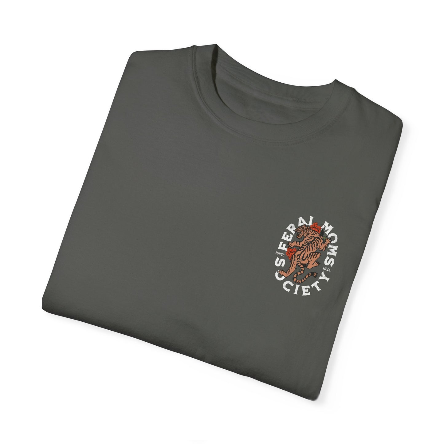 Feral Mom's Shirt, feminist girl power tee, aesthetic grunge moto tshirt, comfort colors tee, trendy mom, Vintage tiger