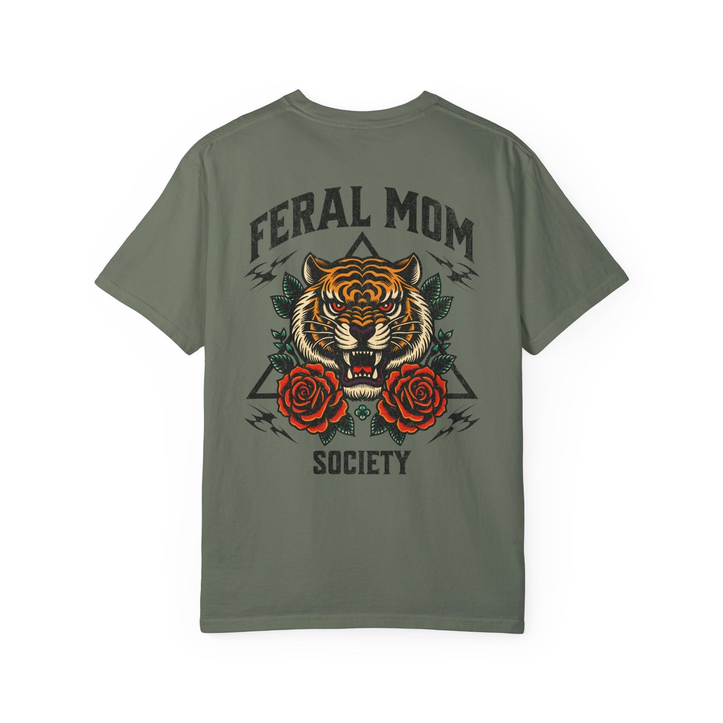 Feral Mom Society Shirt, Distressed Tiger Tee, Trendy Mom Shirt