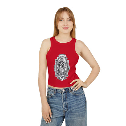 Virgin Mary Tank Top - Vintage Chicano Art Shirt - Nuestra Señora Graphic Tee - Lowrider Aesthetic Tank - Retro Catholic Apparel