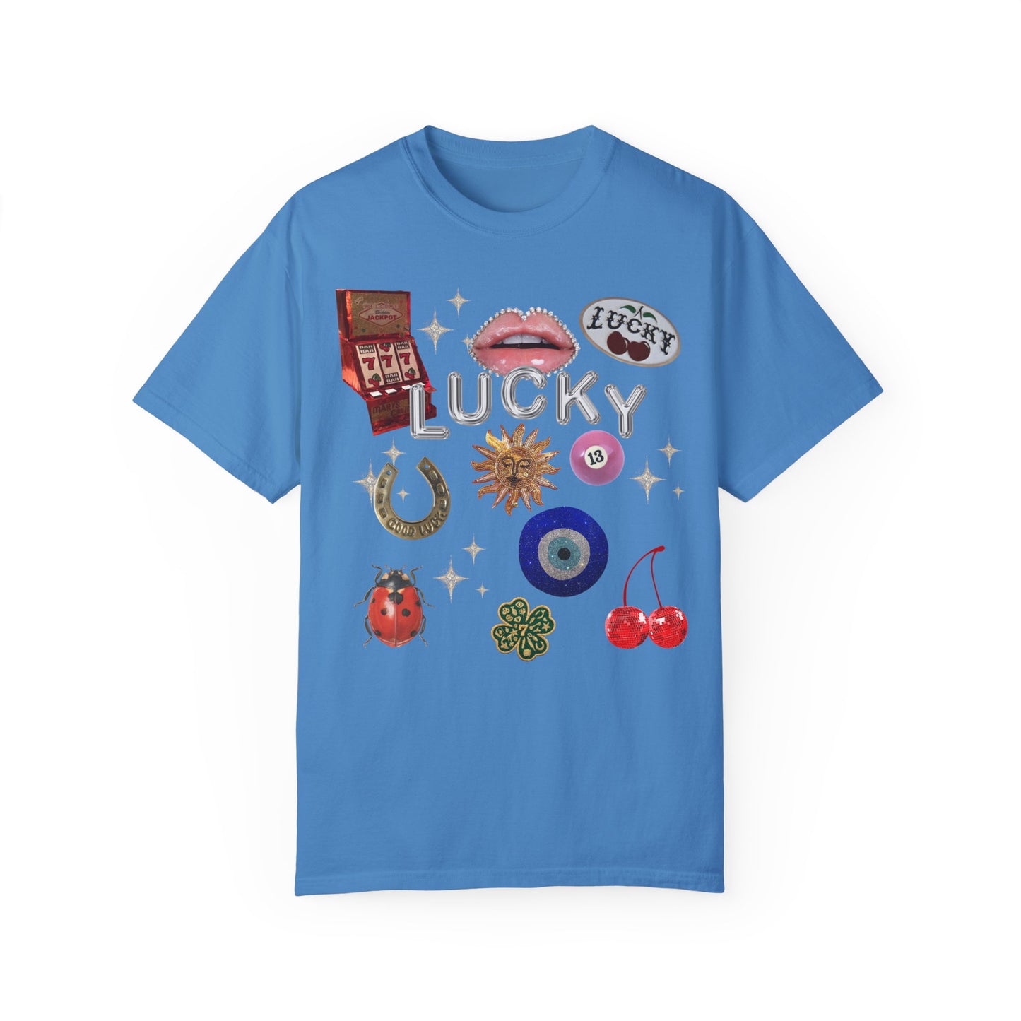 Lucky Symbols Collage Tee