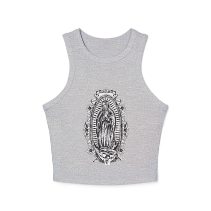 Virgin Mary Tank Top - Vintage Chicano Art Shirt - Nuestra Señora Graphic Tee - Lowrider Aesthetic Tank - Retro Catholic Apparel