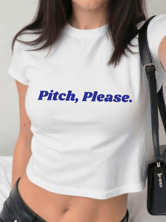 Pitch Please Baseball Baby Tee