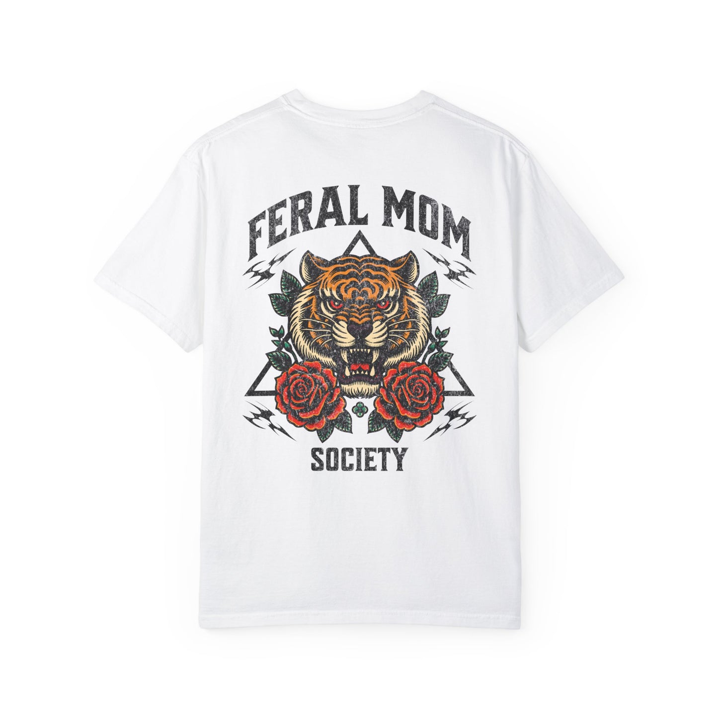Feral Mom Society Shirt, Distressed Tiger Tee, Trendy Mom Shirt