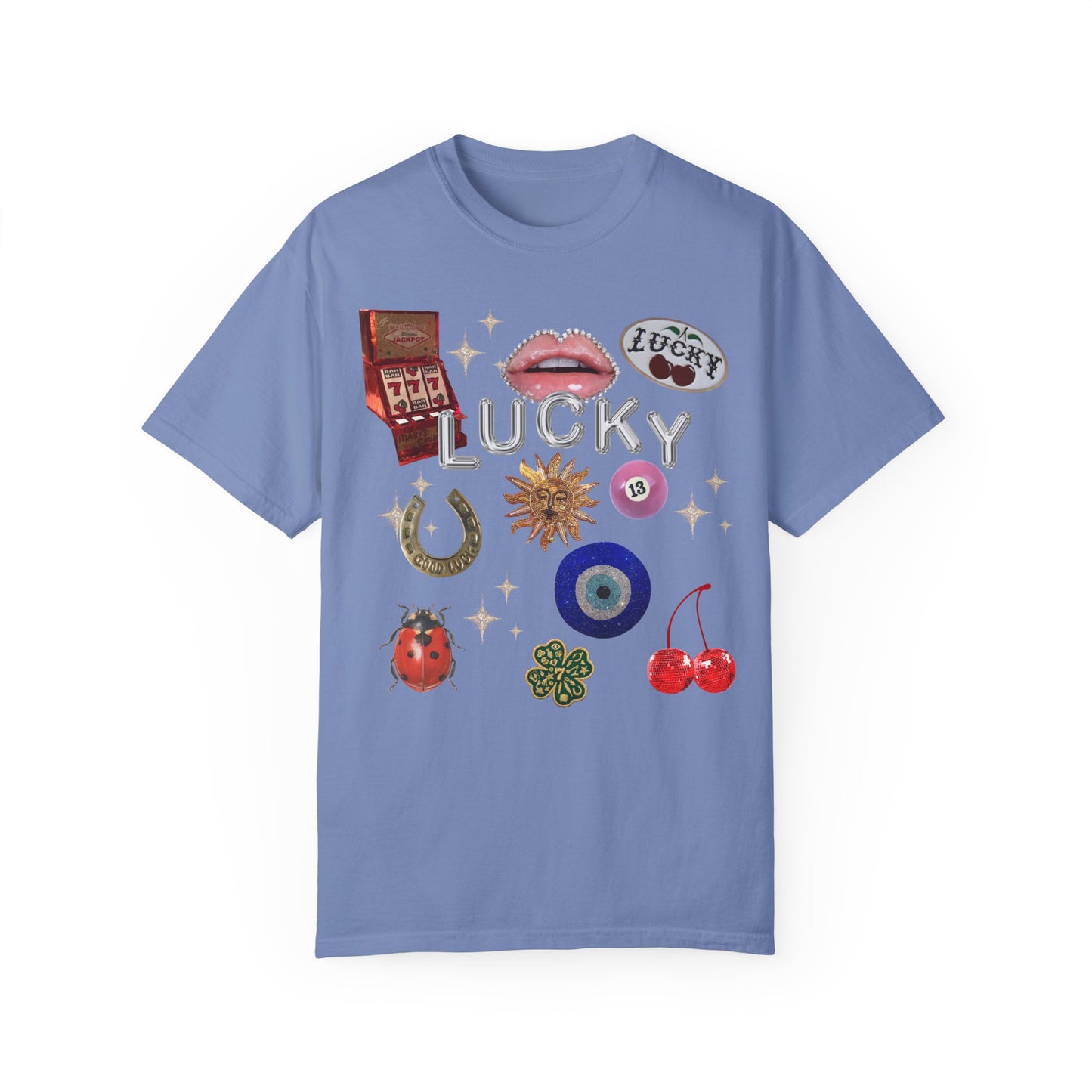 Lucky Symbols Collage Tee