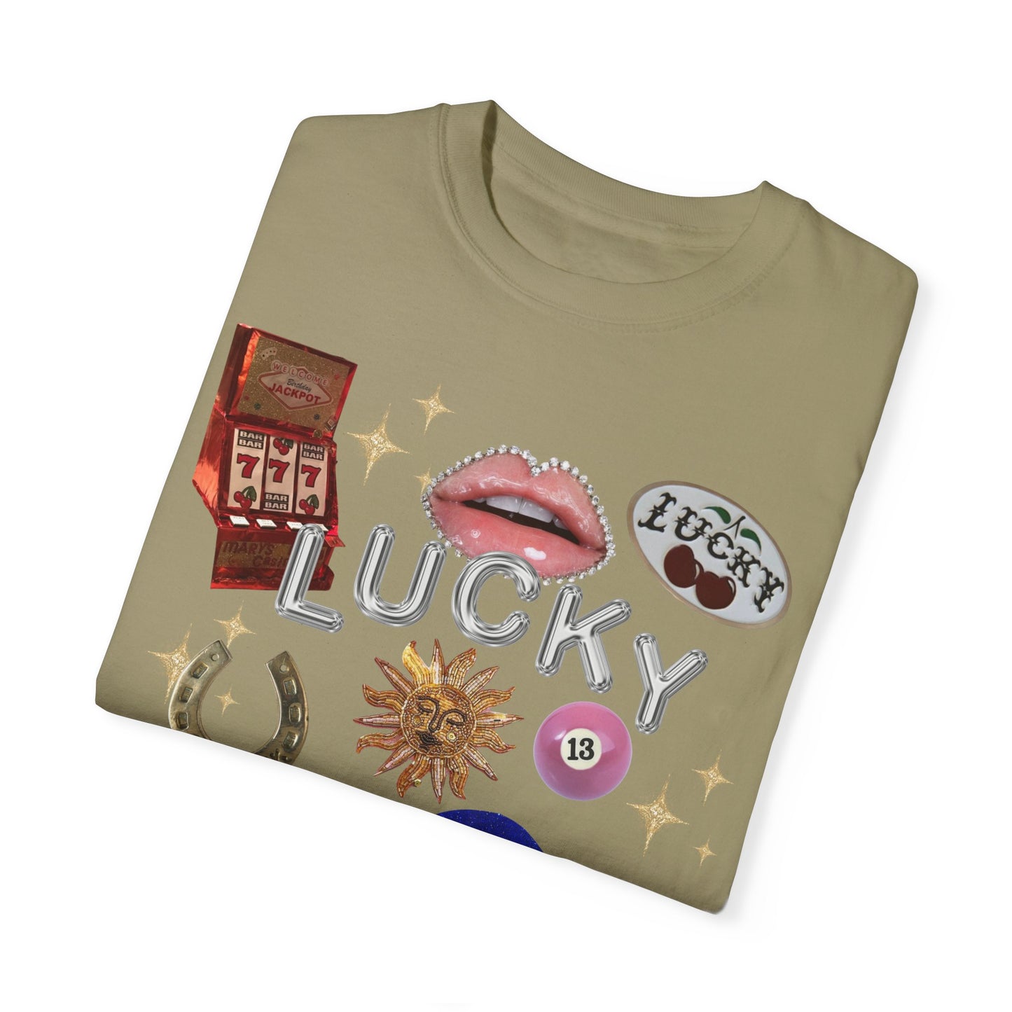 Lucky Symbols Collage Tee
