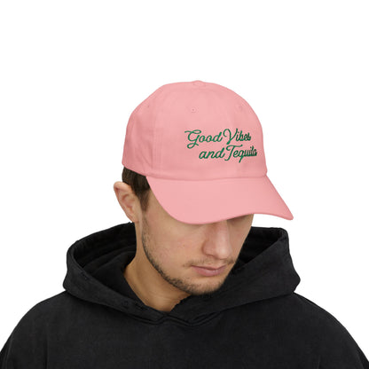 Good Vibes & Tequila Vintage Trucker Hat embroidered, Nashville Hat for Women, Country Concert Hat Day Drinking, vacation Hat for her
