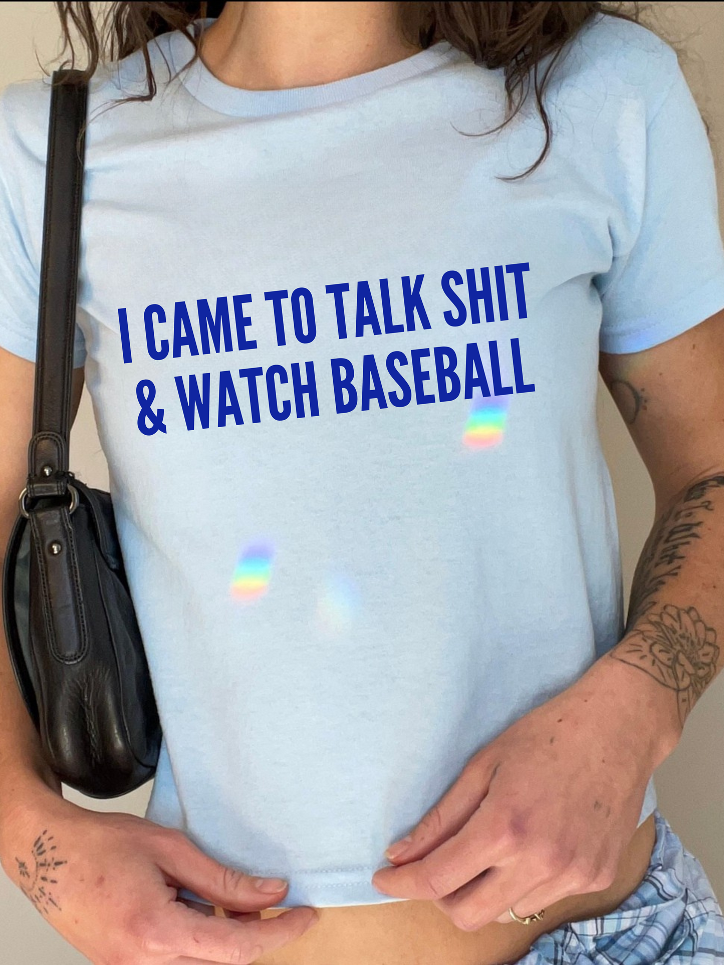 Talk Shit Baseball Baby Tee